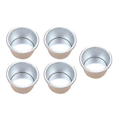 5 Pcs 2.5 Pouces Rond Mini Moule À Gâteau Fond Amovible Moule À Pudding Diy Outils De Cuisson-Zzy