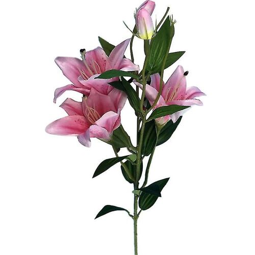 6 têtes / branche Pâques vif Floral artificiel Lily Branche Home Wedding Party Decor