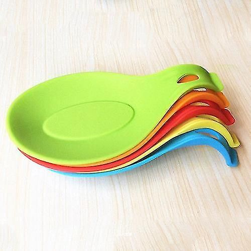 Silicone Résistant À La Chaleur Cuillère Fourche Mat Repos Ustensile Spatule Support Outil De Cuisine