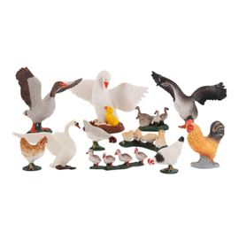 11x Ferme Réaliste Volaille Animal Modèle Ferme Série Jeu Poulet Volaille Canard Oies Coq Ensemble Pour Décor De Bureau À Domicile Pour Les Tout-Petits