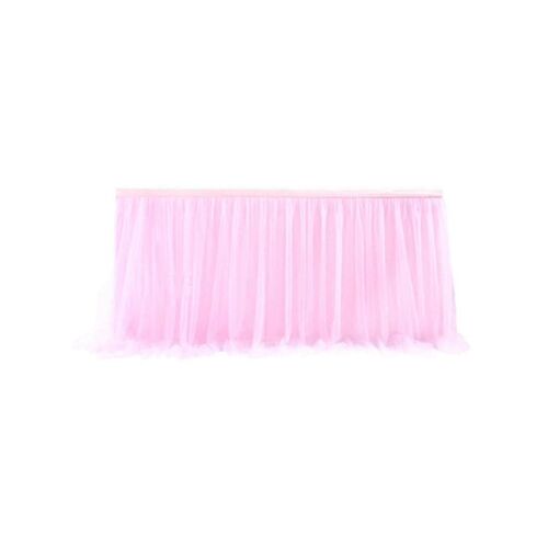 Tulle Table jupe Table couverture rose anniversaire mariage Decor Table nappe gâteau Dessert Arrangement (4ft-ZZY