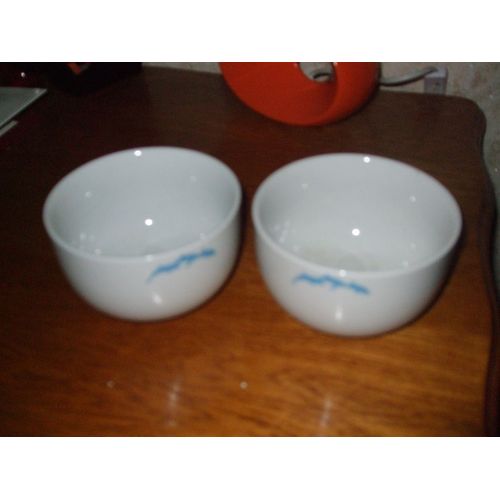 2 Bols Blancs  Veritable Porcelaine