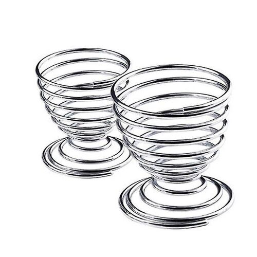 2pcs Métal Spirale Ressort Fil Plateau Oeuf Gobelet Support Outil De Cuisine