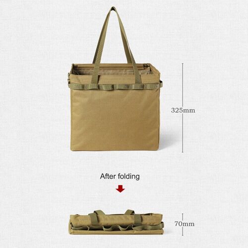 Sac De Pique-Nique Multi-Poches En Tissu Oxford, Sac De Rangement D'Outils De Camping, Sac À Main De Grande Capacité Pliable Porte-Boisson Thermique Boîte À Déjeuner