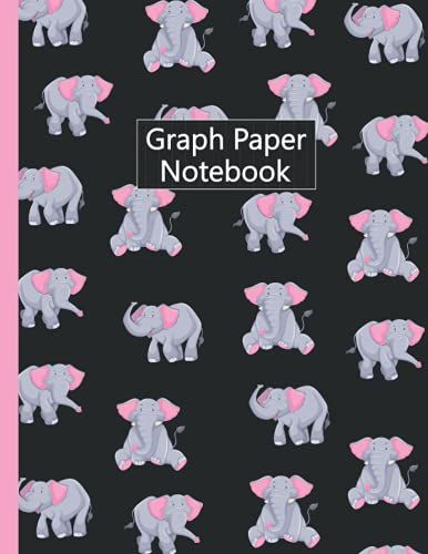 Elephant Graph Paper: Elephant Graph Paper Notebook To Write Notes, 4x4 Quad Rule - 8.5" X 11" Inches - 100 Pages