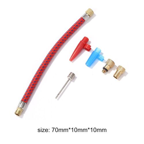 Pompe À Air Pour Pneu De Vélo, Ensemble De 6 Pièces, Adaptateur De Tube Gonflable, Connecteur De Valve À Aiguille, Connecteur De Tube Pour Vtt, Accessoires De Pneu De Vélo