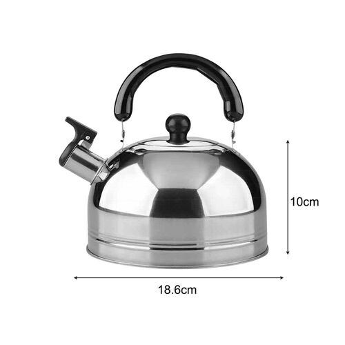 Bouilloire à sifflet en acier inoxydable 3L, théière pour cuisinière électrique, plaques de cuisson à gaz, Camping randonnée cuisine, feu de camp BBQ pour toutes les cuisinières