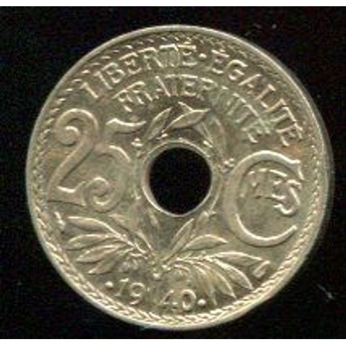Lot 2 Pièces 25 Centimes 1939