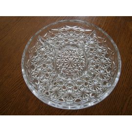 Plat Compartimenté Biscuits Apéritif En Cristal