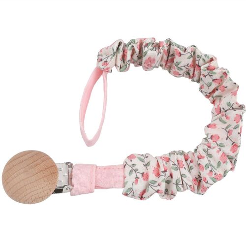 Attache-tétine en bois de hêtre pour bébé, Clip de sucette en coton pour bébé, sucette de dentition à mâcher, chaînes factices, jouets pour mamelon