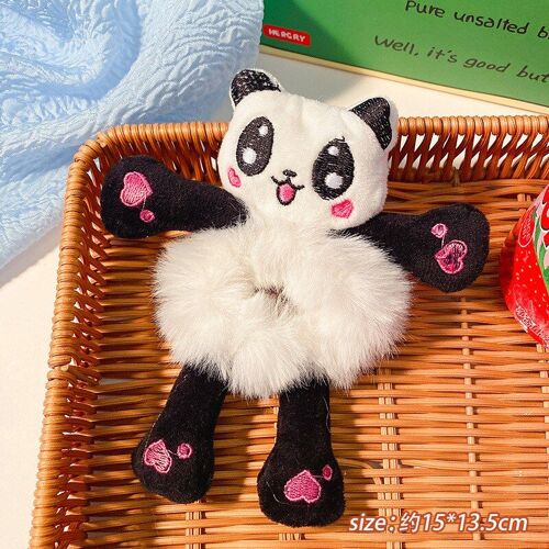 Anneau De Cheveux En Peluche Mignon Ours Grenouille, Corde De Cheveux Mode Femmes, Chouchous Pour Filles, Bande Élastique Pour Cheveux, Support Queue De Cheval, Accessoires Pour Cheveux