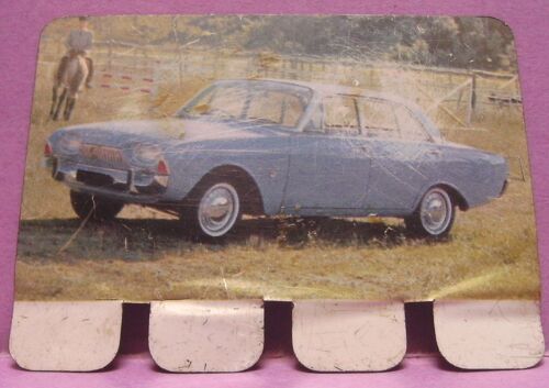 Plaque / Chromo Métallique Coop N°46 " Ford Taunus 17 M - T S " - "L'auto A Travers Les Ages" - Ifamétal Paris