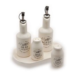 Tognana Sweet Campania Home Service À Huile/Vinaigre/Sel/Poivre Blanc