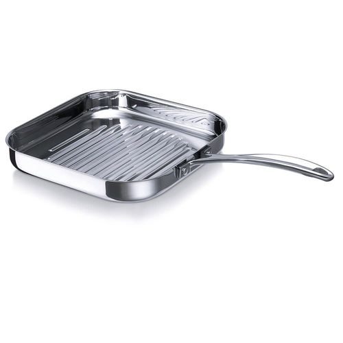Poêle Grill Carrée Chef 26,5 Cm En Inox