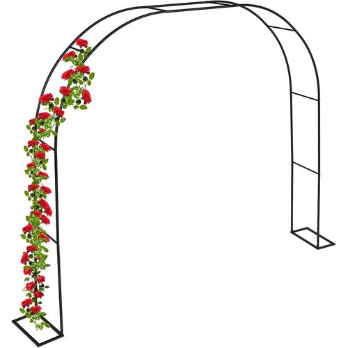 Asfasfq-Arche De Jardin, En Métal, Robuste, Pour Plantes Grimpantes, H X L X P : 210 X 280 X 40 Cm, Noire