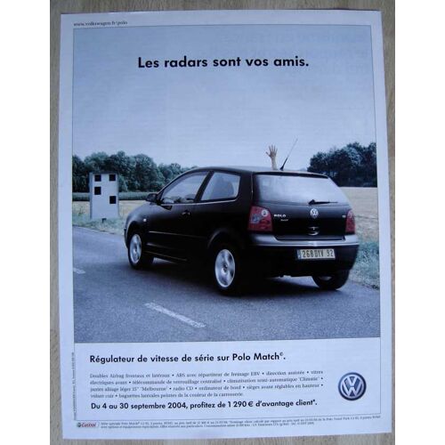 Publicité Papier - Voiture Wolkswagen Polo Match De 2004