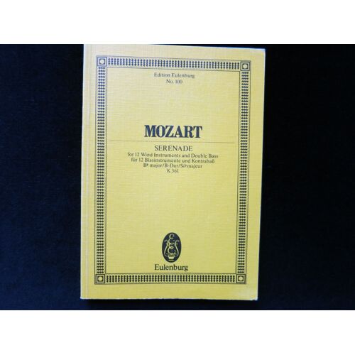 Mozart  Serenade  Sib Maj. K 361   Conducteur Poche