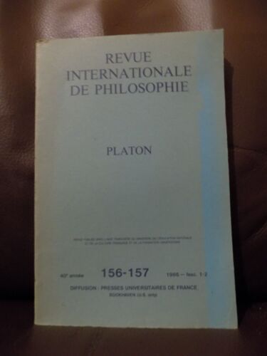Revue Internationale De Philosophie Numero 156-157 : Platon