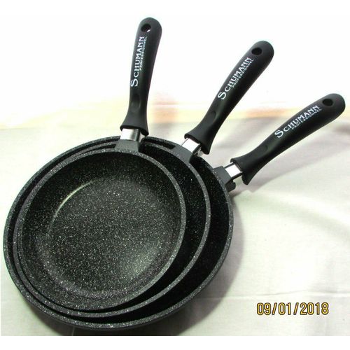 Poêles 20/24/28 Cm Manches Fixes Induction,Antiadhésive,Schumann Professionnel.