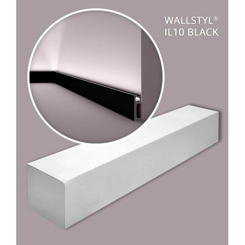 NMC IL10 BLACK-box WALLSTYL Noel Marquet 1 carton 14 pièces Plinthe Éclairage indirect design moderne noir | 28 m