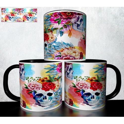 Mug Personnalisé Tasse À Café - Tête De Mort Skull Halloween 975
