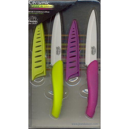 Pradel Jean Dubost 1/10531 Set De 2 Couteaux Office Lame Céramique Blanc Couleurs