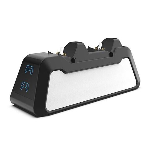 Christelle Chargeur De Manette Ps5 Noir Et Blanc, Chargeur Ps5 Rapide 2h Avec 2 Types De Câble Pour Manette Ps5, Station De Charge Compatible Avec Playstation Dualsense