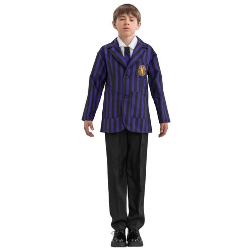 Déguisement Uniforme Scolaire Nevermore Wednesday Garçon - Taille: 11 À 12 Ans (152 Cm)