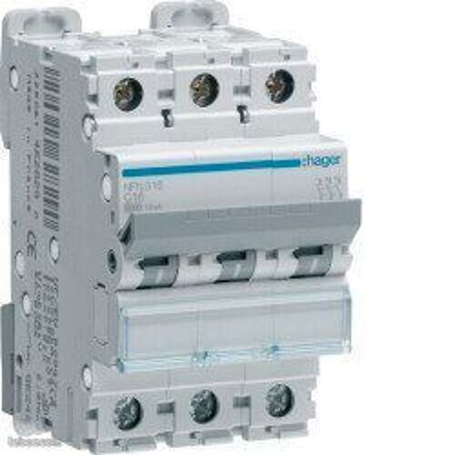 NFN316 Disjoncteur Hager triphasé 16A - 3P - 6-10kA - courbe C
