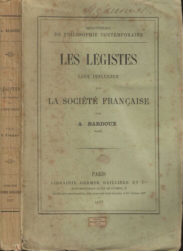 Les Légistes Leur Influence Sur La Société Française