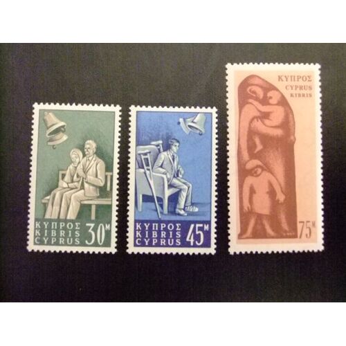 Chypre Cyprus 1965 Loi Sur La Sécurite Sociale Yvert Nº 242 / 244 ** Mnh