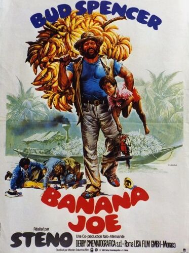 Banana Joe - Affiche Originale De Cinéma - Format 40x60 Cm - Un Film De Steno Avec Bud Spencer, Marina Langner, Mario Scarpetta, Gianfranco Barra, Enzo Garinei / Renato Casaro - Année 1982