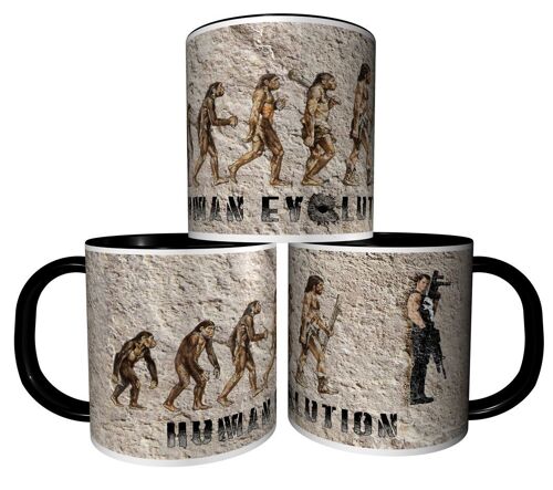 Mug Personnalisé Tasse À Café - Evolution De L'homme Super Heros Punisher Réf 11