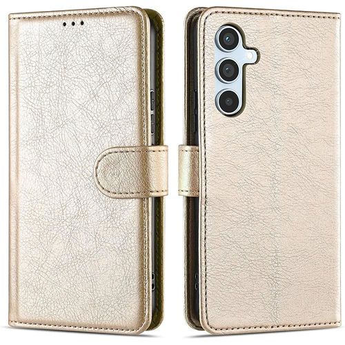 Coque Pour Samsung Galaxy A54 5g Protection Cuir Synthétique Anti-Rayures Portefeuille - Doré - Booling