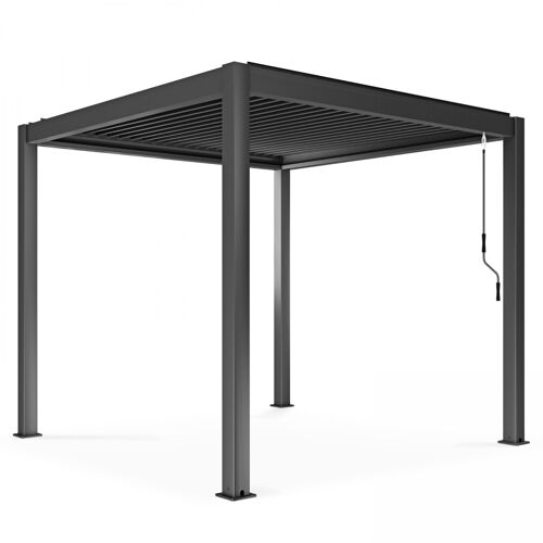 Tonnelle Bioclimatique Autoportée Gris 3 X 3 X 2.5 M