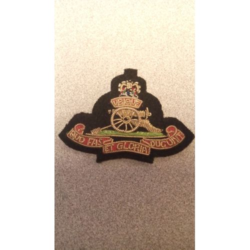 Insigne Beret Brodé Tissu Artillerie British Army