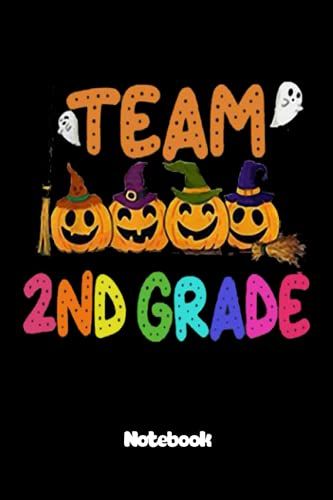 Notebook - Team Second Grade 15 White Paper Blank Journal: College Ruled Subject Notebook For School And Homeschool Students_Journal_6in X 9in X 114 ... Blank Journal With Black Cover Perfect Size