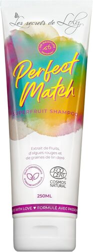 Les Secrets De Loly - Perfect Match - Shampooing Sans Sulfate Hydratant L¿¿Ger - Cheveux Fins Ou Ondul¿¿S - Certifi¿¿ Cosmos Natural - 250 Ml 