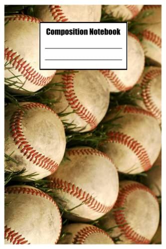 Composition Notebook Wide Ruled, Baseball Composition Notebook 33: Football Composition Notebook_ 6x9 In 114 Pages White Paper Blank Journal With Black Cover Perfect Size