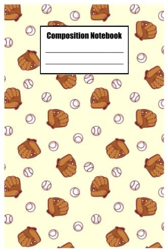 Composition Notebook Wide Ruled, Baseball Composition Notebook 19: Football Composition Notebook_ 6x9 In 114 Pages White Paper Blank Journal With Black Cover Perfect Size