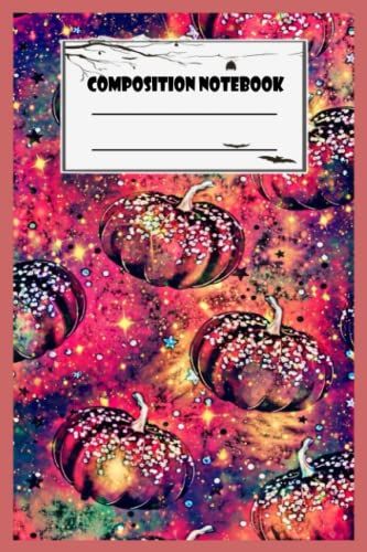 Composition Notebook - Halloween Composition Notebook Wide Ruled 63: Halloween Pattern With Bats, Witches, Ghosts, Pumpkins And Black Cats _6in X 9in ... Blank Journal With Black Cover Perfect Size