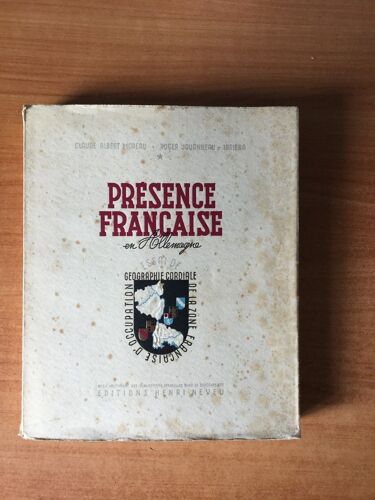 Presence Francaise En Allemagne Essai De Géographie Cordiale De La Zone Française Occupée