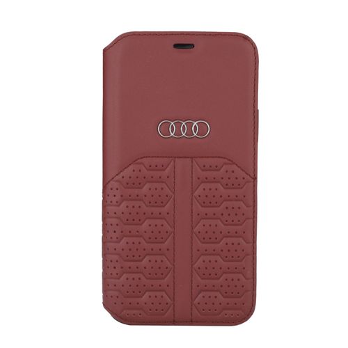 Audi Apple Iphone 12 Mini Merlot Book Type Housse A6 Série - Genuine Leather