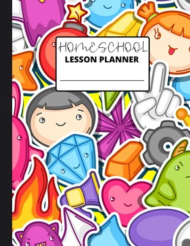 Kawaii Homeschool Lesson Planner: Cute Kawaii Undated Homeschool Planner Organizer For Lesson Planning & Online Study | 109p Large Size 8.5'x11' | ... Learning | Gift For Teachers Parents Tutors