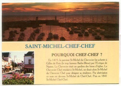 Carte Postale - Le Port Au Soleil Couchant Et La Place - Saint-Michel-Chef-Chef - Loire-Atlantique - 44