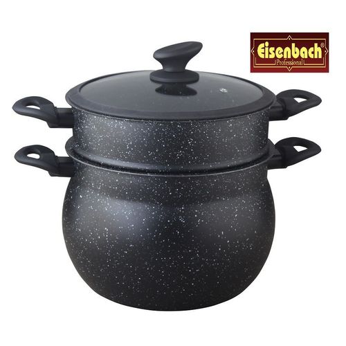 Professionnel Couscoussier Cuiseur Vapeur Turbo Induction Pierre Antiadhésif 10l 26cm