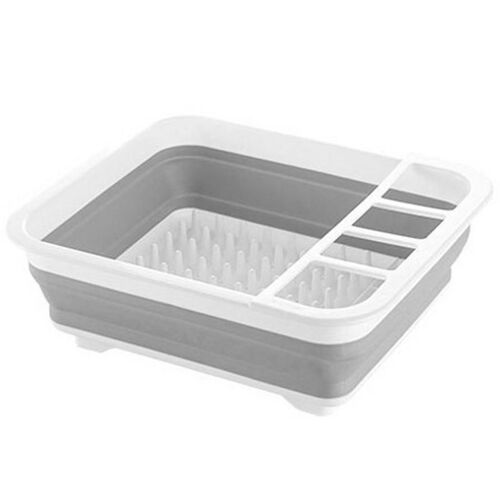 Égouttoir À Vaisselle Pliable, Organisateur De Savon À Vaisselle Avec 4 Compartiments, Séchage De La Cuisine, Support À Vaisselle Pour Comptoir De Cuisine, Cuillère D'évier
