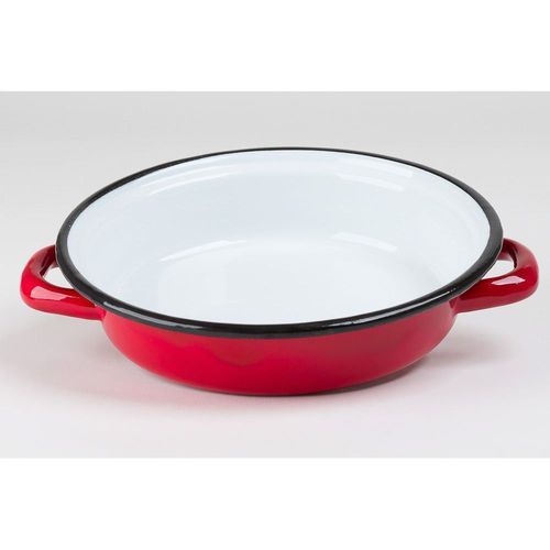 Plat À Oeuf Émaillé 18 Cm Rouge