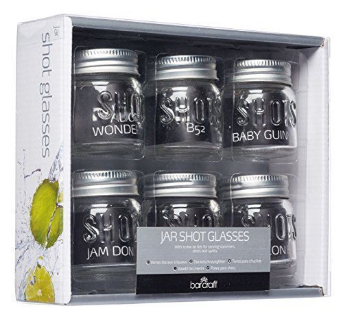 Bar Craft Bocal Verres À Shot Avec Couvercles, 60ml Lot De 6