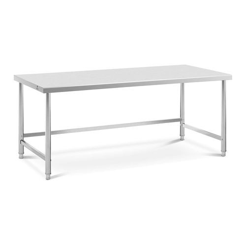 Table de travail inox - 200 x 90 cm - Capacit? de 100 kg - Royal Catering